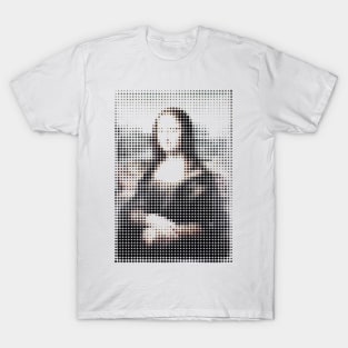 Mona Lisa Leonardo Da Vinci Dots Graphic Design T-Shirt